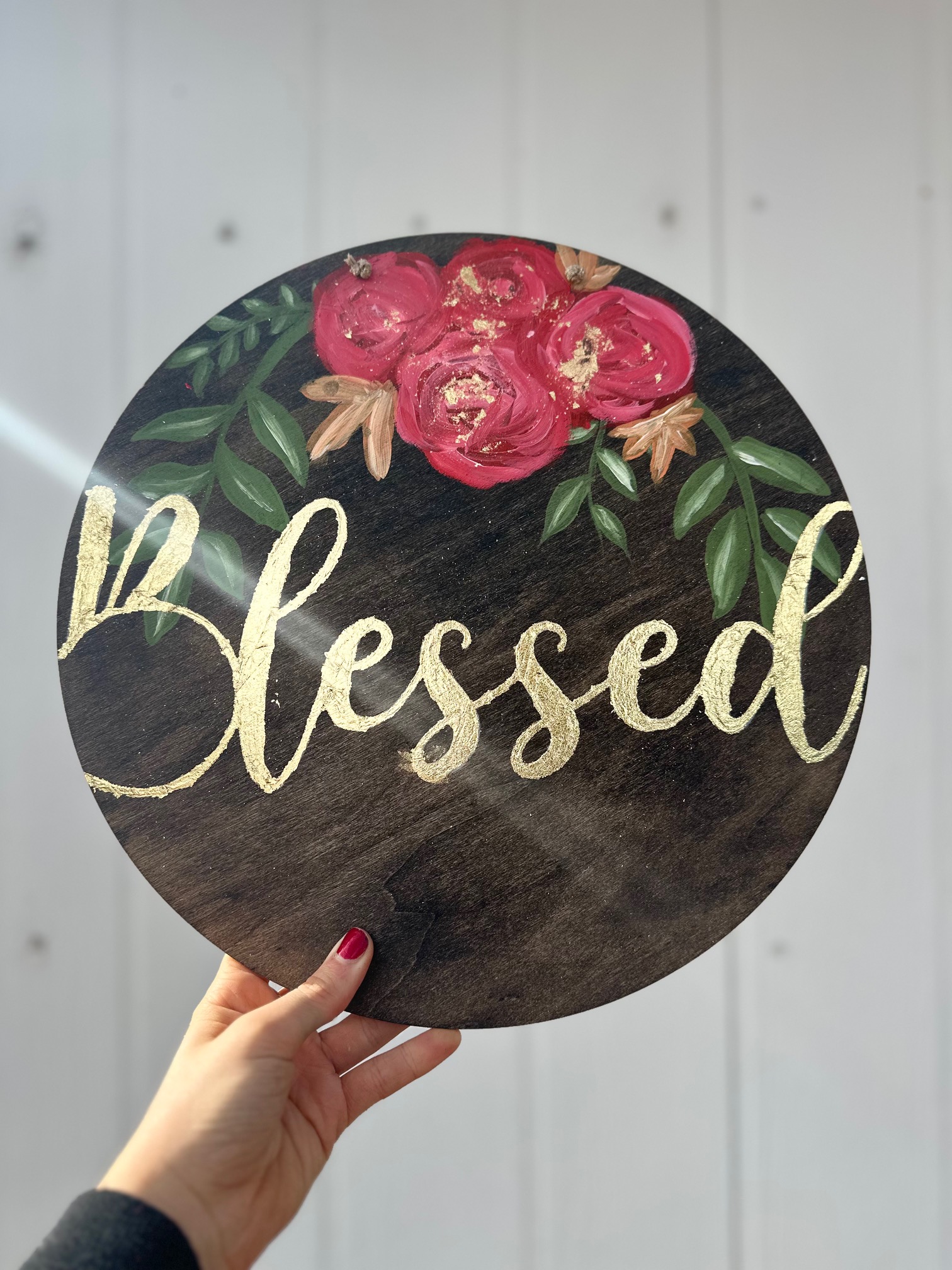 Hand Painted Blessed Sign