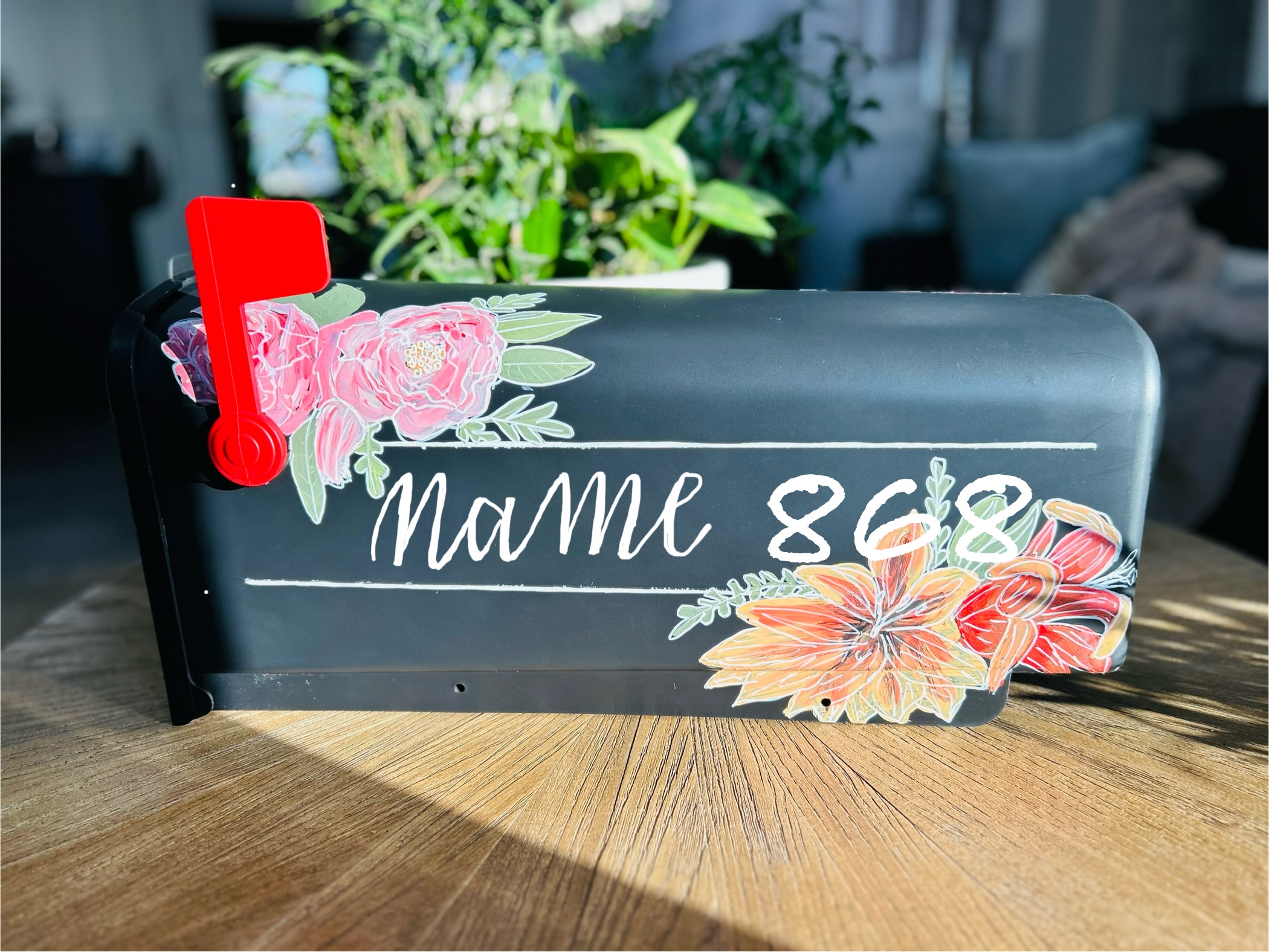 Floral Name Mailbox